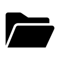 Open folder with solid fill